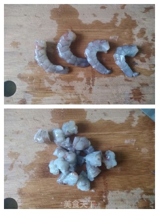 快手下饭菜---虾仁炒蛋的做法步骤：2