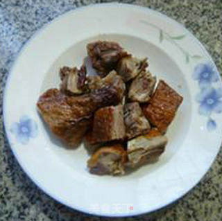 烤鸭炒芥蓝的做法步骤：2