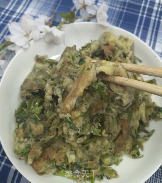 鹅蛋炒香椿的做法步骤：8