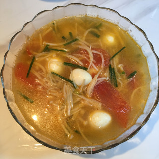 金针菇鹌鹑蛋汤的做法步骤：10