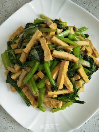 豆腐干炒菜心的做法步骤：13