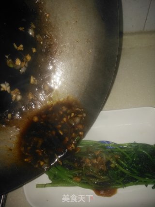 蚝油茼蒿的做法步骤：7