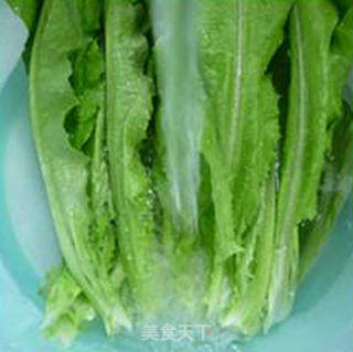 双腊炒油麦菜的做法步骤：3