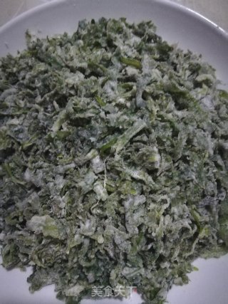 蒸茼蒿麦饭的做法步骤：4