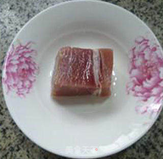 咸肉鸡蛋炒莴笋的做法步骤：2