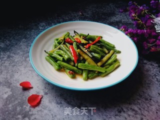 龙豆角炒茄条的做法步骤：13