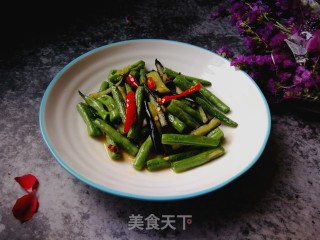 龙豆角炒茄条的做法步骤：14