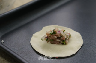 胡葱鲜肉煎饺的做法步骤：4