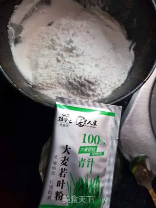 肉松青团的做法步骤：1