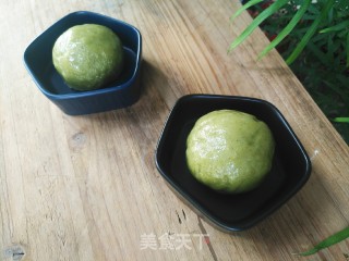 鱼松咸蛋黄馅青团的做法步骤：20