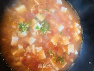 嫩豆腐西红柿鲜虾汤的做法步骤：8