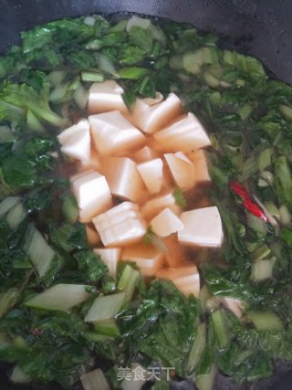 内酯豆腐小白菜汤的做法步骤：6