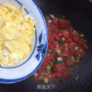 青蒜番茄炒蛋的做法步骤：5