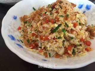 鲜贝炒饭的做法步骤：9