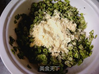 又是一年榆钱绿:玉米面蒸榆钱的做法步骤：3