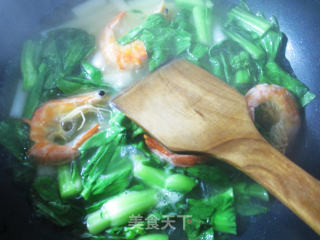 虾干菜芯年糕的做法步骤：4
