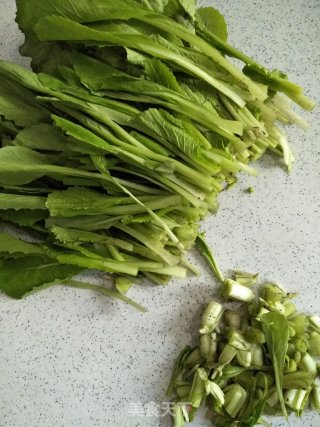 小白菜炒杏鲍菇的做法步骤：2