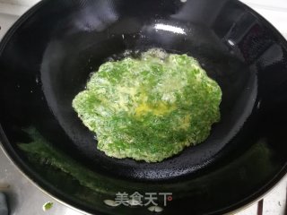 野葱煎鸡蛋的做法步骤：7
