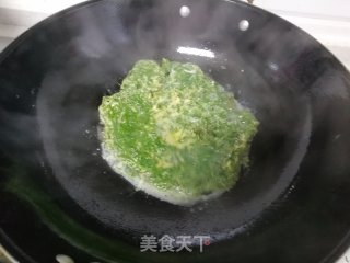 野葱煎鸡蛋的做法步骤：8