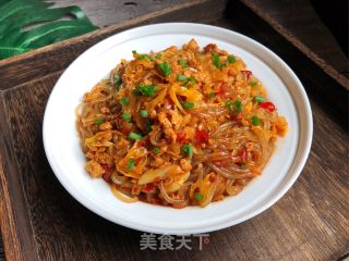包菜炒粉丝的做法步骤：10