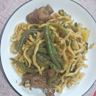 排骨豆角焖面的做法步骤：6