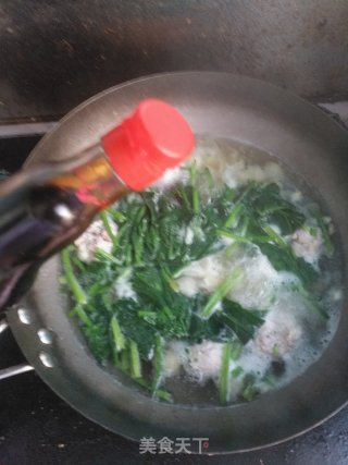 菠菜肉丸猫耳朵的做法步骤：8