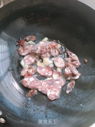 腊肠炒杏鲍菇的做法步骤：4