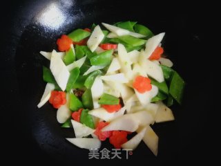 荷兰豆炒茭白的做法步骤：7