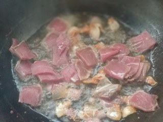 秋葵炒火腿的做法步骤：6