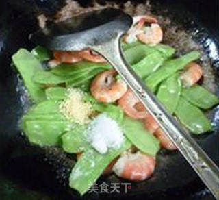 无头虾炒扁豆的做法步骤：5