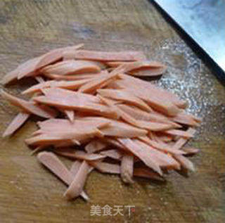 火腿肠韭菜花土豆丝的做法步骤：7