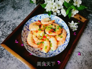 葱油炒大虾的做法步骤：11