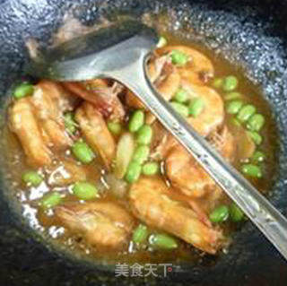 毛豆咖喱虾的做法步骤：14