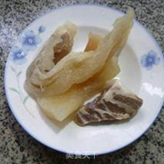 咸肉牛筋烧冬瓜的做法步骤：2