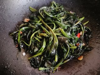 焯炒紫背菜的做法步骤：8