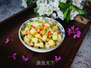 春笋丁炒毛豆的做法步骤：11
