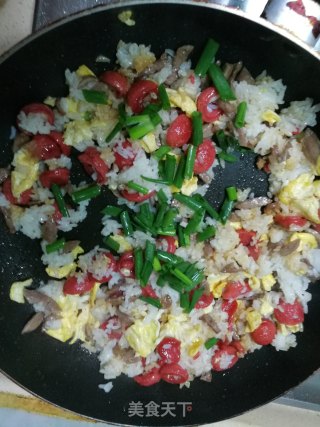 杂锦炒饭的做法步骤：6