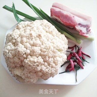 五花肉煸花菜的做法步骤：1