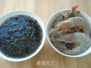 野菜香，虾仁地皮菜汤的做法步骤：1