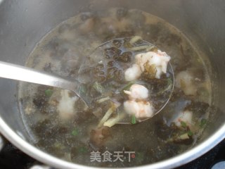 野菜香，虾仁地皮菜汤的做法步骤：9