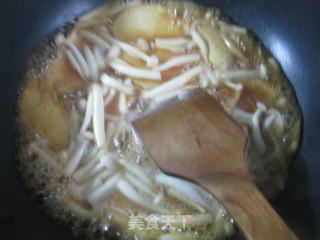 白玉菇烧鲜素鸡的做法步骤：9