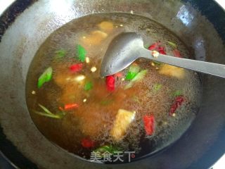 鱿鱼须小白菜粉丝汤的做法步骤：9