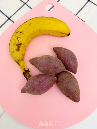 香蕉紫薯球的做法步骤：1