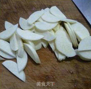 虾仁茭白炒青菜的做法步骤：4