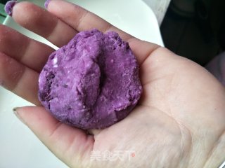 紫薯糯米饼的做法步骤：5