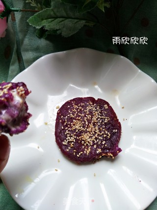 紫薯糯米饼的做法步骤：10