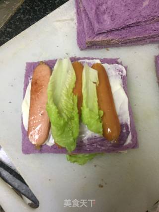 自制三明治的做法步骤：9