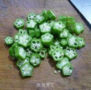 秋葵炒鸡蛋的做法步骤：5