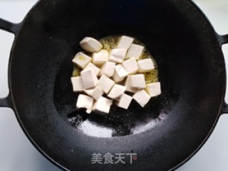 蓬蒿菜烧豆腐的做法步骤：3