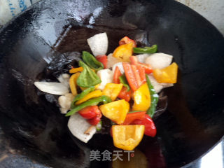 彩椒小炒的做法步骤：9